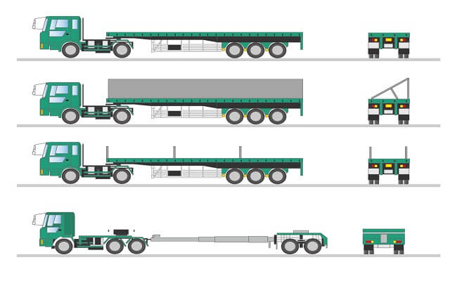セミトレーラーには多彩なバリエーションが存在する