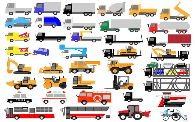トラックは搭載する特殊機能や架装でさまざまなボディタイプに分類される
