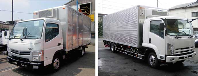 ２トントラック用冷凍装置（左） ４トントラック用冷凍装置（右）...ザ・トラック
