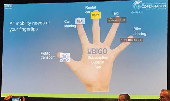スウェーデンのUbi Go社が提供するマルチモーダルサービス（ITS世界会議での発表より）...ザ・トラック