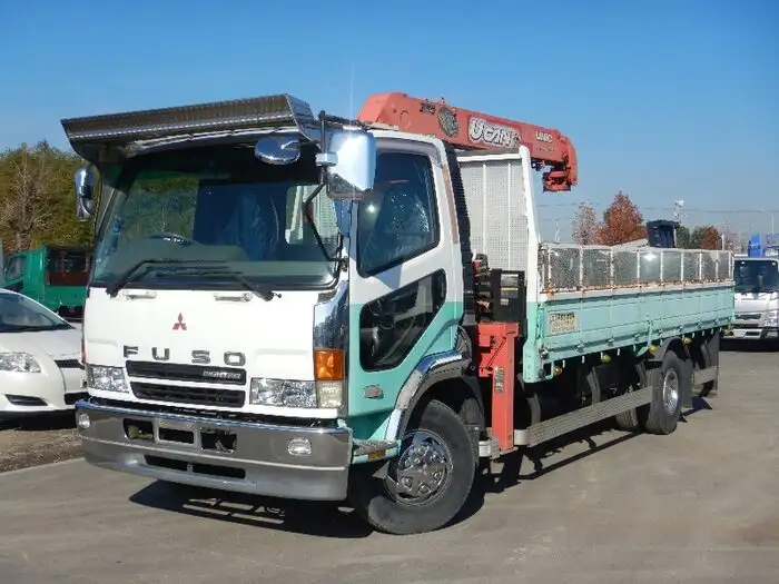 三菱 ファイター 中型/増トン クレーン付 床鉄板 4段 の中古トラック【車両No.95553】