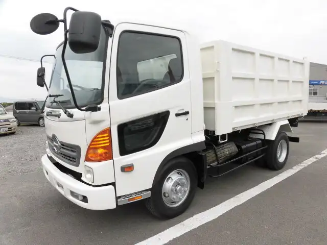 日野 レンジャー 中型/増トン ダンプ 土砂禁 ステンレス張り の中古トラック【車両No.97686】