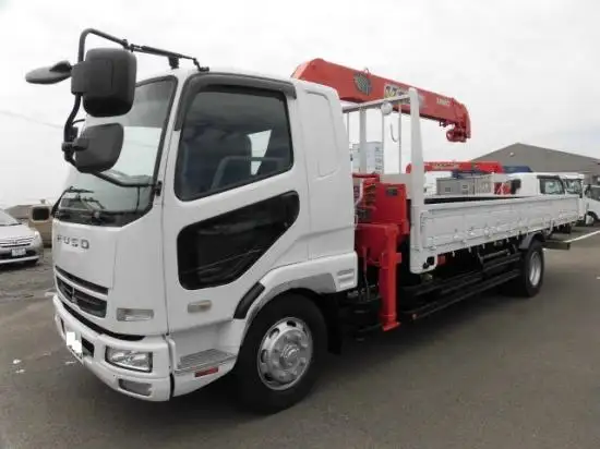三菱 ファイター 中型/増トン クレーン付 床鉄板 5段 の中古トラック【車両No.100222】