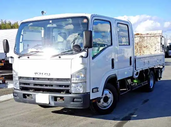 いすゞ エルフ 小型 平ボディ Wキャブ パワーゲート の中古トラック【車両No.106460】