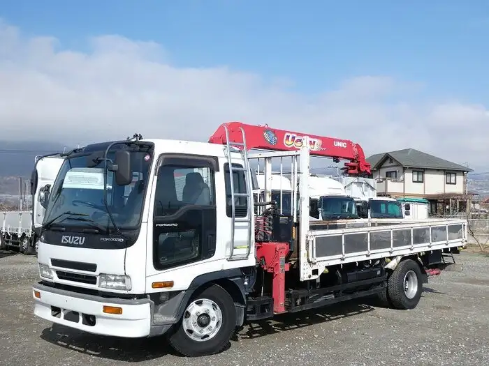 いすゞ フォワード 中型/増トン クレーン付 床鉄板 4段 の中古トラック【車両No.107480】