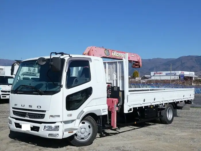 三菱 ファイター 中型/増トン クレーン付 床鉄板 3段 の中古トラック【車両No.107482】