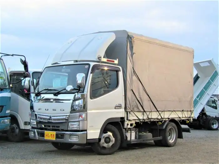 三菱 キャンター 小型 平ボディ 幌 TKG-FBA20 の中古トラック【車両No.107674】