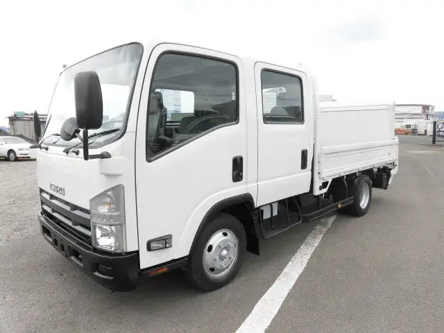 いすゞ エルフ 小型 平ボディ Wキャブ パワーゲート の中古トラック【車両No.107581】