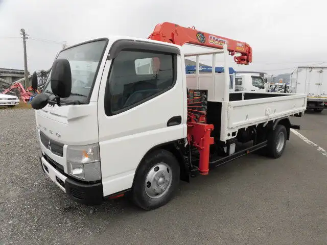 三菱 キャンター 小型 クレーン付 床鉄板 3段 の中古トラック【車両No.109708】