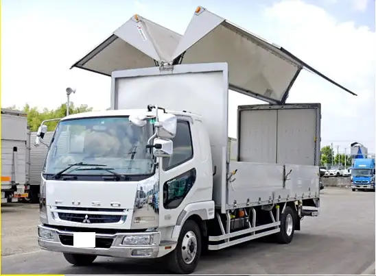 三菱 ファイター 中型/増トン ウイング パワーゲート ベッド の中古トラック【車両No.110451】