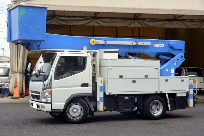 三菱 キャンター 小型 高所・建柱車 高所作業車 KK-FE73EBY の中古トラック【車両No.110882】