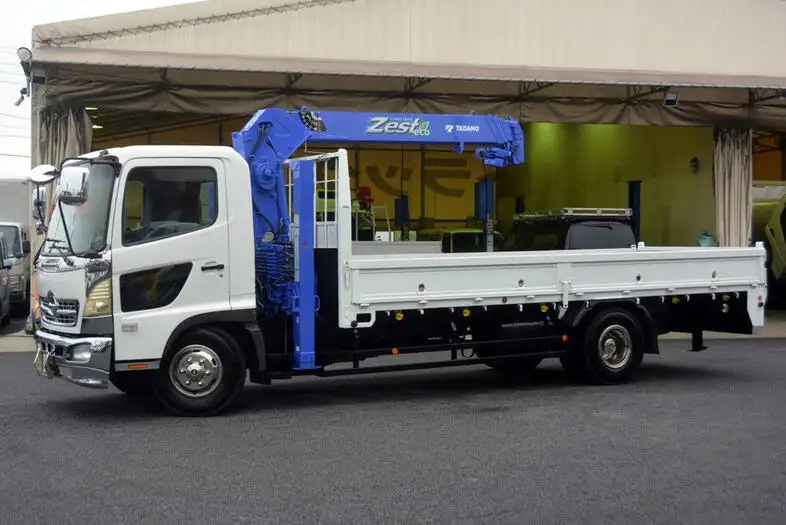 日野 レンジャー 中型/増トン 車両重機運搬 4段クレーン ラジコン の中古トラック【車両No.113770】