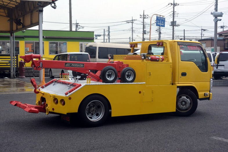 いすゞ エルフ 小型 車両重機運搬 フックイン ウインチ｜画像2