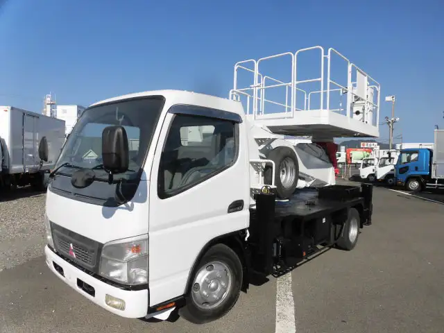 三菱 キャンター 小型 高所・建柱車 高所作業車 PA-FE73DEX の中古トラック【車両No.115108】