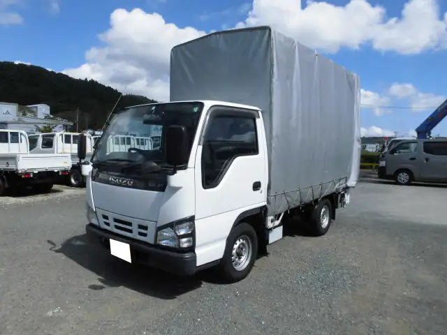 いすゞ エルフ 小型 平ボディ 幌 パワーゲート の中古トラック【車両No.114854】