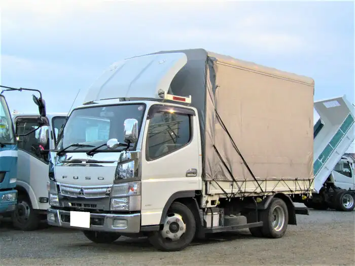 三菱 キャンター 小型 平ボディ 幌 TKG-FBA20 の中古トラック【車両No.116718】