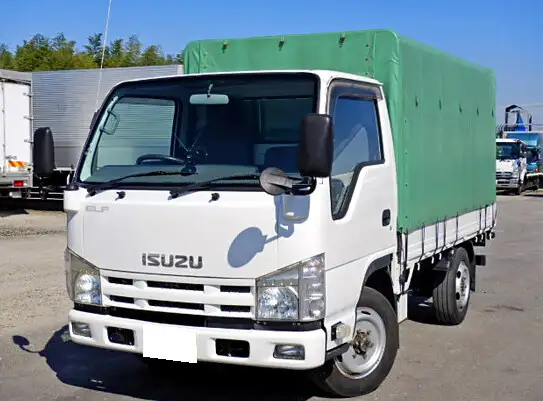 いすゞ エルフ 小型 平ボディ 幌 BKG-NHS85A の中古トラック【車両No.116899】