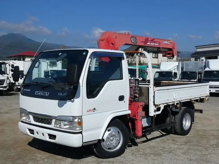いすゞ エルフ 小型 クレーン付 3段 フックイン の中古トラック【車両No.117401】