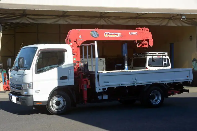 三菱 キャンター 小型 クレーン付 床鉄板 6段 の中古トラック【車両No.117803】