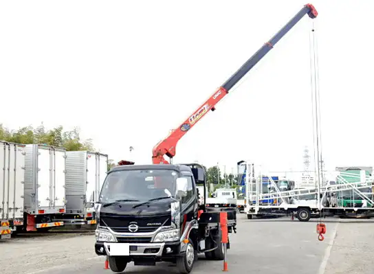 日野 デュトロ 小型 クレーン付 床鉄板 3段 の中古トラック【車両No.118591】