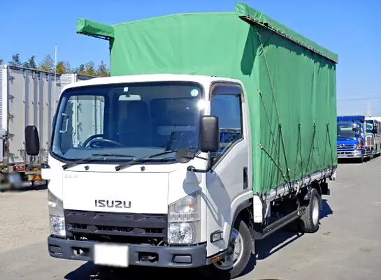 いすゞ エルフ 小型 平ボディ 幌 TKG-NLR85AR の中古トラック【車両No.118816】