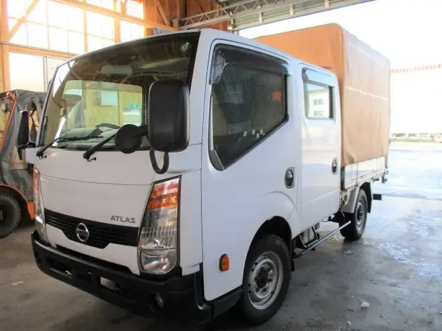 日産 アトラス 小型 平ボディ Wキャブ 幌 の中古トラック【車両No.119820】