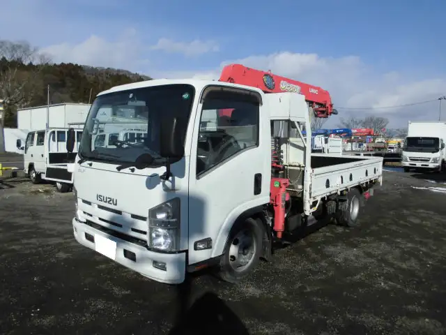 いすゞ エルフ 小型 クレーン付 床鉄板 5段 の中古トラック【車両No.119933】