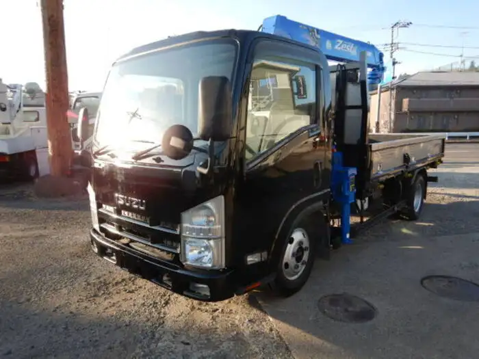 いすゞ エルフ 小型 クレーン付 床鉄板 4段 の中古トラック【車両No.120386】
