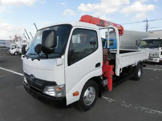 日野 デュトロ 小型 クレーン付 床鉄板 3段 の中古トラック【車両No.120464】