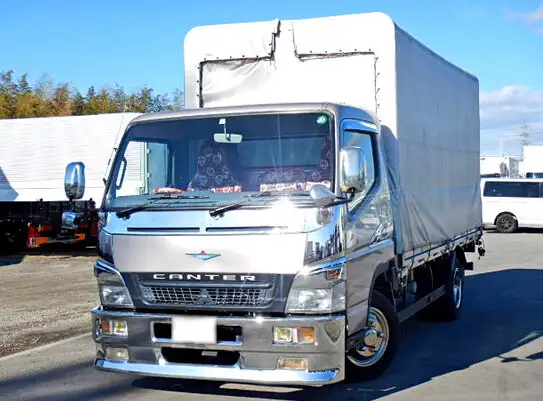 三菱 キャンター 小型 平ボディ 幌 PA-FE82DE の中古トラック【車両No.120616】