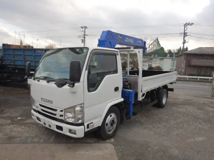いすゞ エルフ 小型 クレーン付 床鉄板 4段 の中古トラック【車両No.120669】
