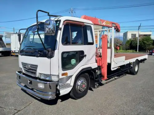 日産UD コンドル 中型/増トン 車両重機運搬 3段クレーン ベッド の中古トラック【車両No.122390】