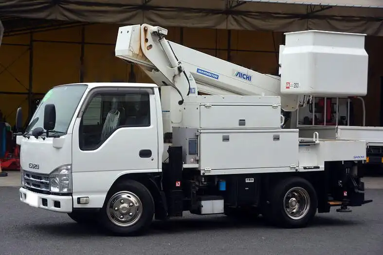いすゞ エルフ 小型 高所・建柱車 高所作業車 電工仕様 の中古トラック【車両No.122574】