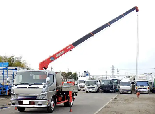 三菱 キャンター 小型 クレーン付 床鉄板 5段 の中古トラック【車両No.122959】
