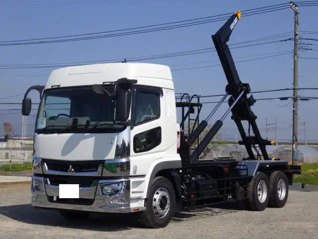 三菱 スーパーグレート 大型 アームロール ハイルーフ ツインホイスト の中古トラック【車両No.123544】
