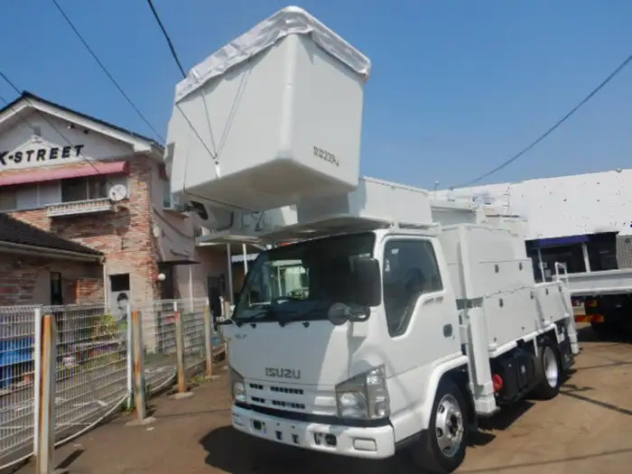 いすゞ エルフ 小型 高所・建柱車 高所作業車 電工仕様 の中古トラック【車両No.123712】