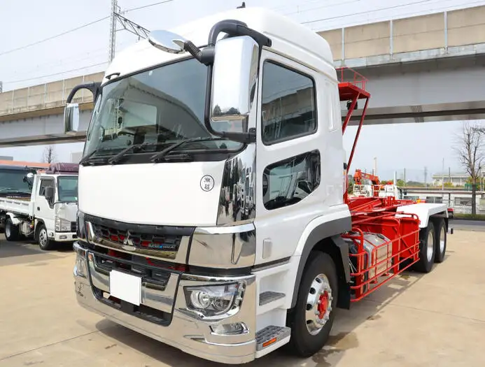 三菱 スーパーグレート 大型 アームロール ハイルーフ ツインホイスト の中古トラック【車両No.123629】