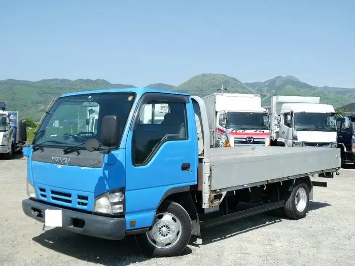 いすゞ エルフ 小型 平ボディ 床鉄板 アルミブロック の中古トラック【車両No.124349】