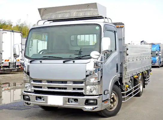 いすゞ エルフ 小型 平ボディ 床鉄板 アルミブロック の中古トラック【車両No.124272】