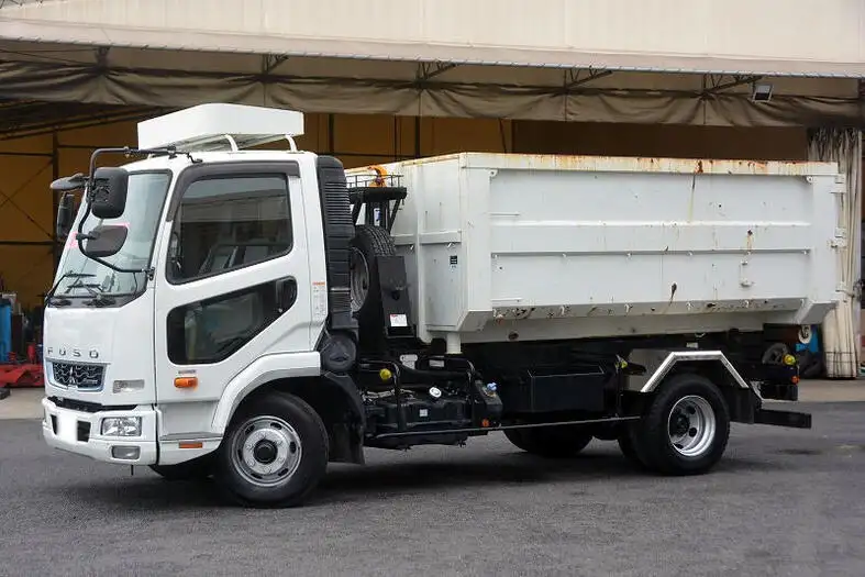三菱 ファイター 中型/増トン アームロール コンテナ付き ツインホイスト の中古トラック【車両No.125696】