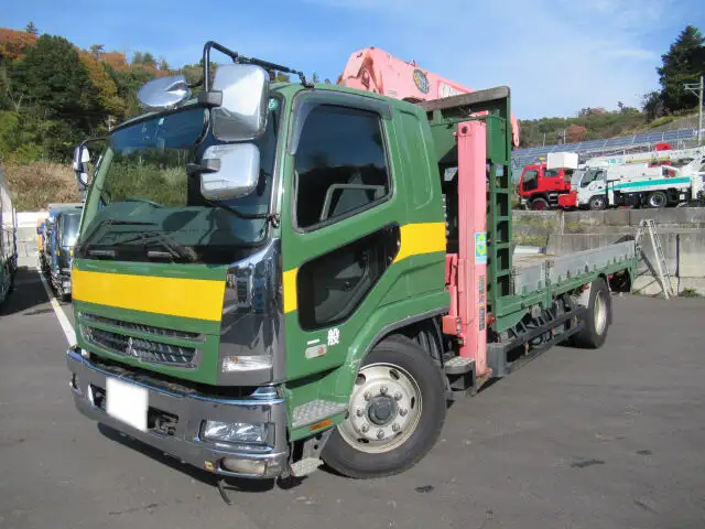 三菱 ファイター 中型/増トン 車両重機運搬 3段クレーン フックイン の中古トラック【車両No.125478】