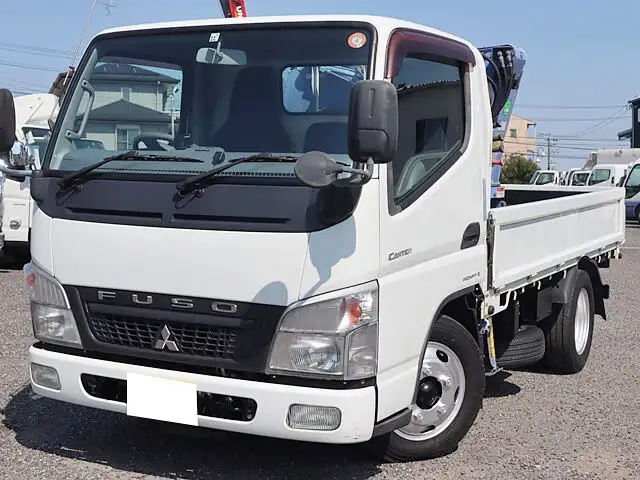 三菱 キャンター 小型 クレーン付 床鉄板 4段 の中古トラック【車両No.125950】