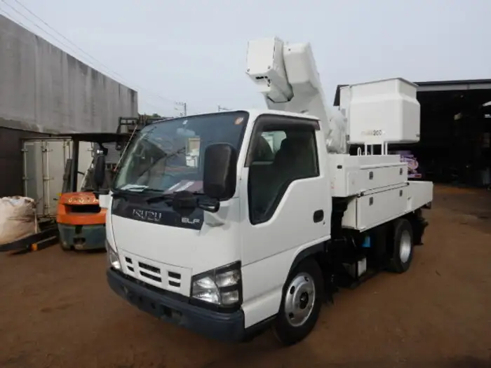 いすゞ エルフ 小型 高所・建柱車 高所作業車 電工仕様 の中古トラック【車両No.126073】