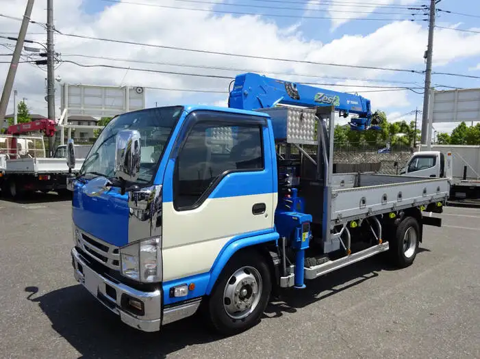 いすゞ エルフ 小型 クレーン付 床鉄板 アルミブロック の中古トラック【車両No.127213】