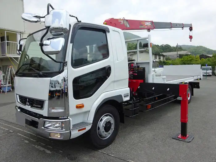 三菱 ファイター 中型/増トン 車両重機運搬 4段クレーン ラジコン の中古トラック【車両No.129092】