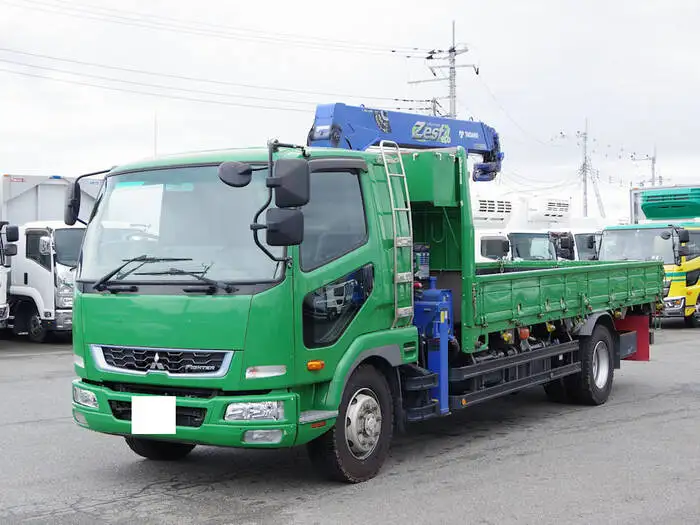 三菱 ファイター 中型/増トン クレーン付 床鉄板 4段 の中古トラック【車両No.129339】