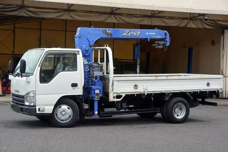いすゞ エルフ 小型 クレーン付 3段 フックイン の中古トラック【車両No.129456】