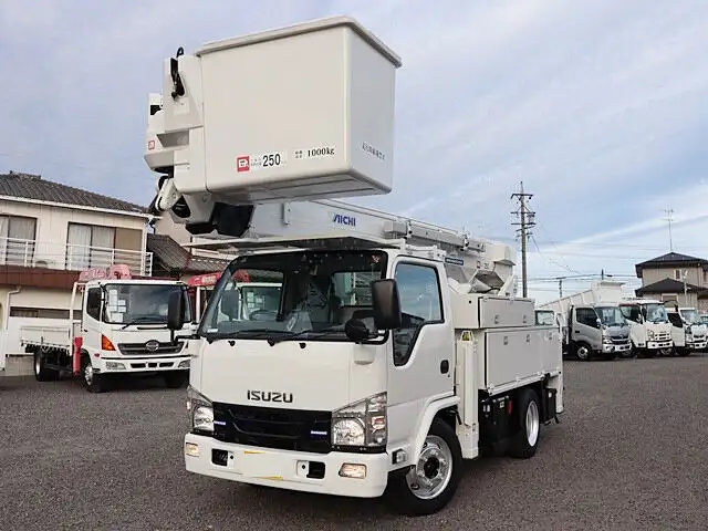 いすゞ エルフ 小型 高所・建柱車 高所作業車 電工仕様 の中古トラック【車両No.129538】