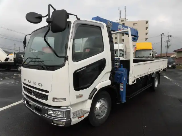 三菱 ファイター 中型/増トン クレーン付 床鉄板 3段 の中古トラック【車両No.129893】