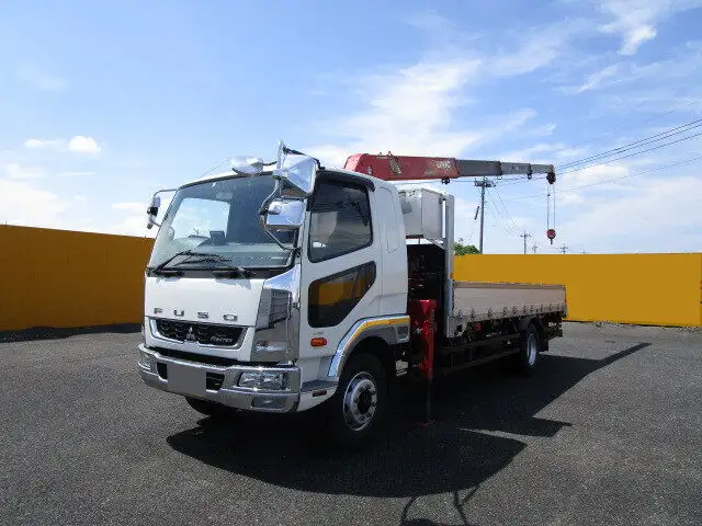 三菱 ファイター 中型/増トン クレーン付 床鉄板 アルミブロック の中古トラック【車両No.130118】